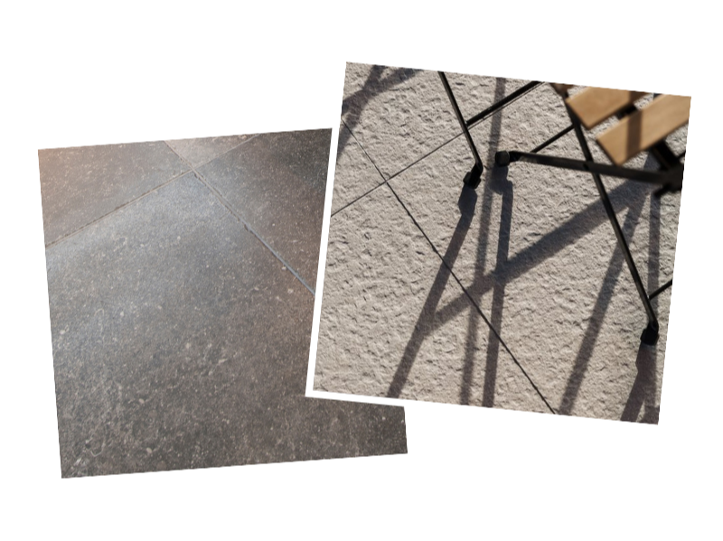 Keramische terrastegels natuursteenlook