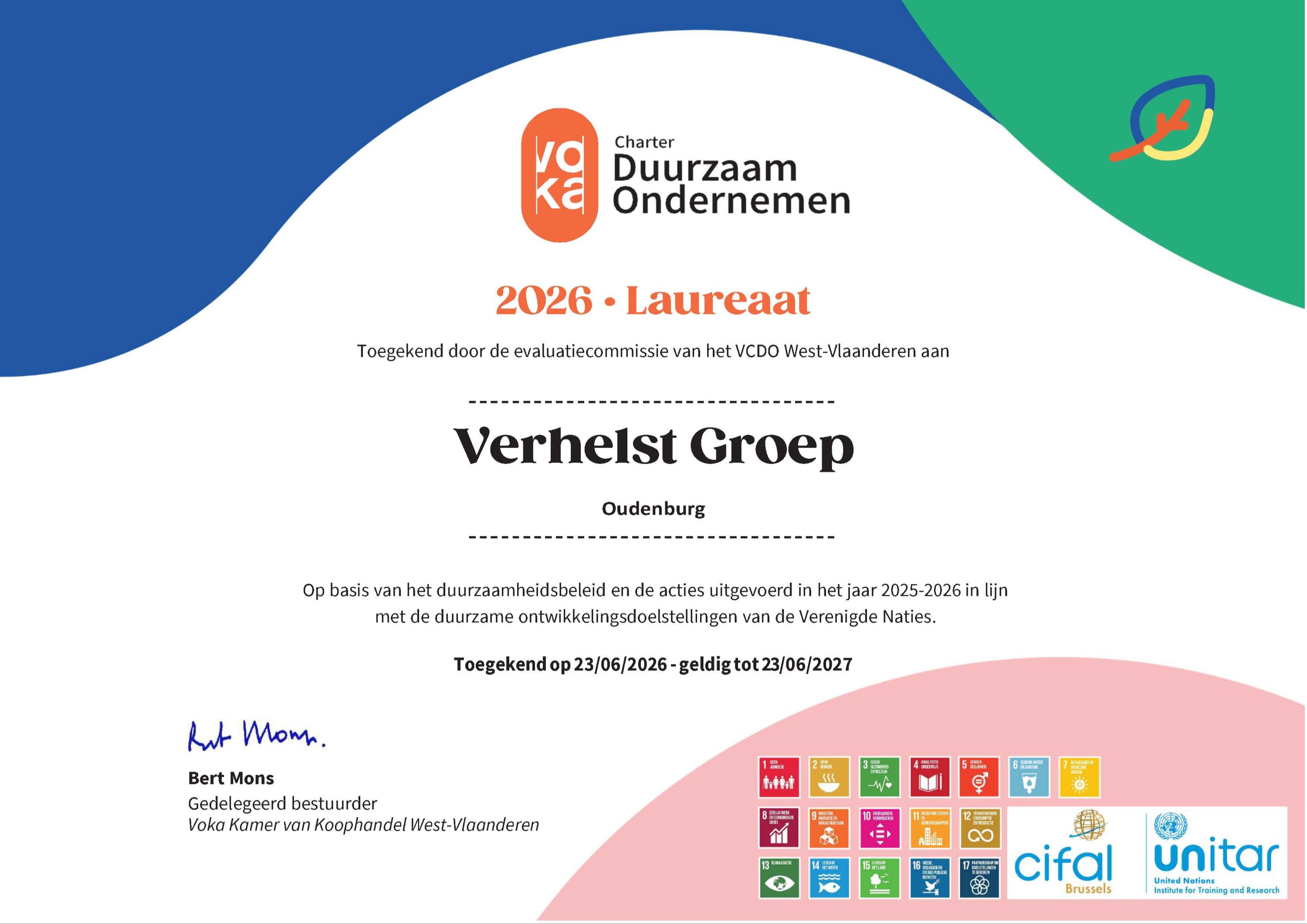 Charter Duurzaam Ondernemen