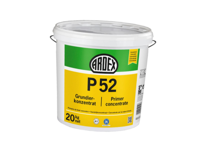 Chape fixeren met Ardex p 52